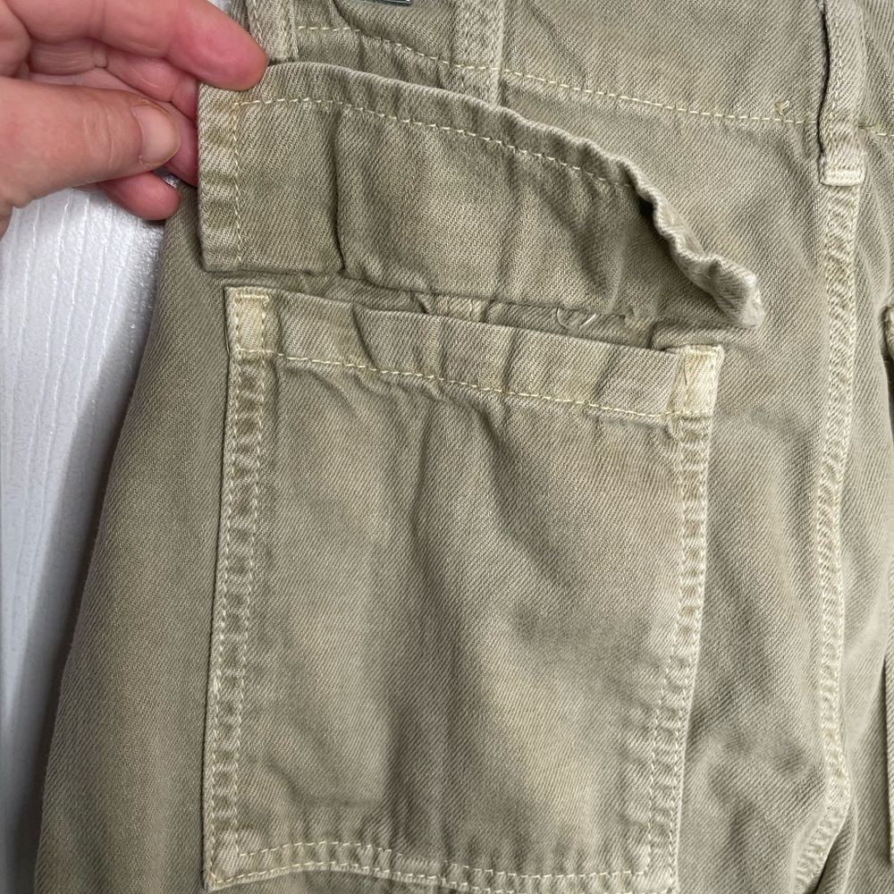 Free People First Light Utility Cargo Pants Boho Bohemian In Boa Green 4 - Picture 8 of 14